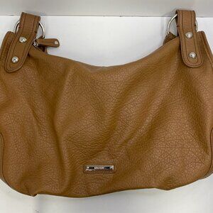 Nine West Leather Handbag M Brown Lined Purse Shoulder Bag